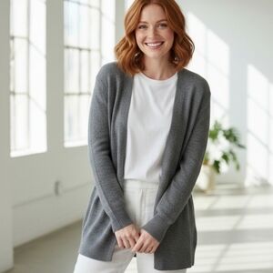 Madewell Alpaca And Merino Wool Cardigan Small Medium Gray Open